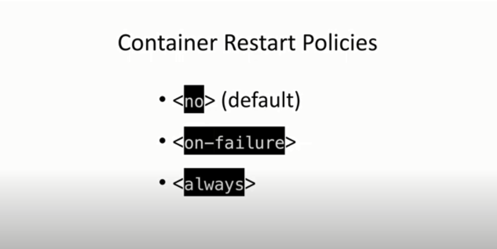 Restart Policies in a Docker Container